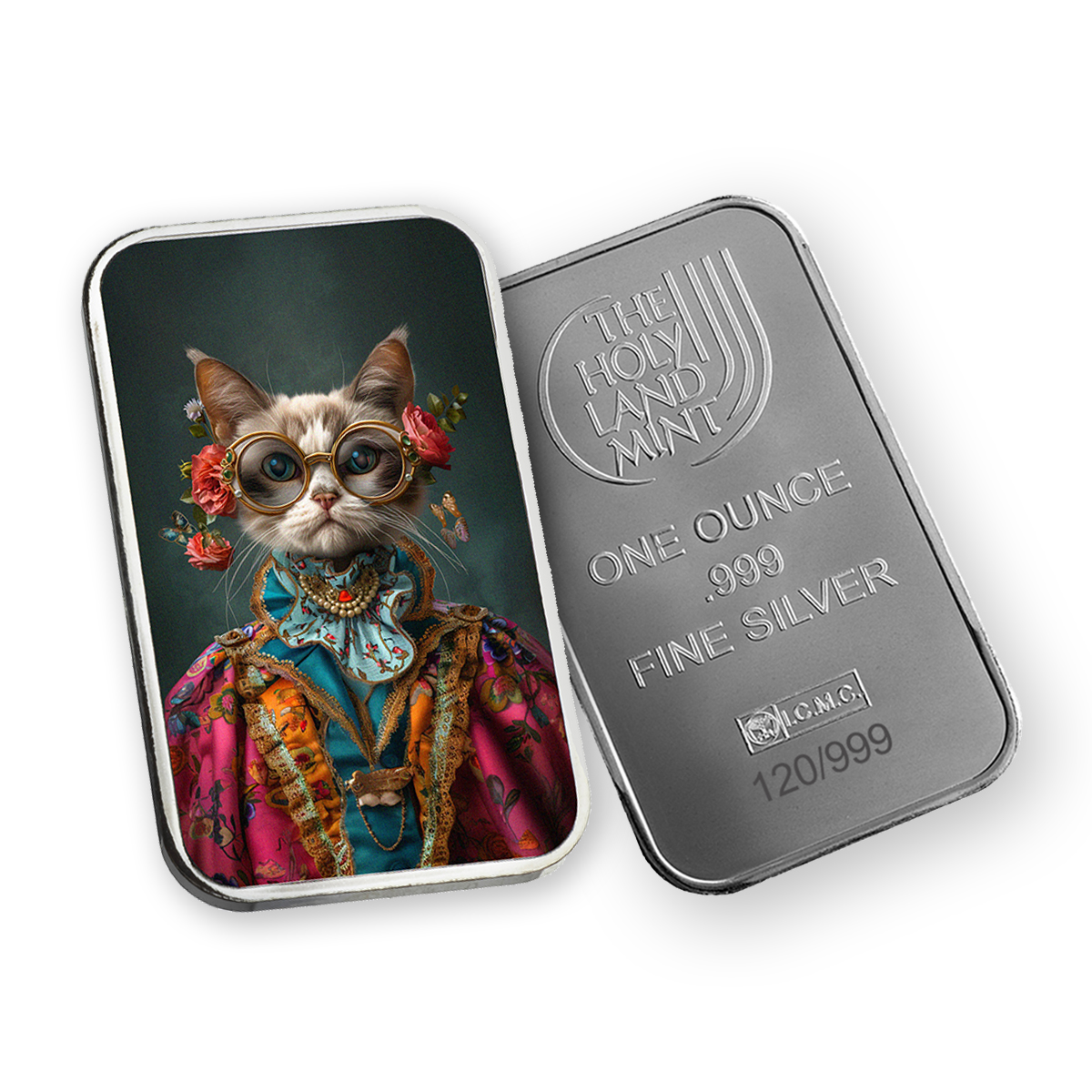 Coco  - Human Cats -  1 oz Silver .999 Colorized Bar (Limited Edition)