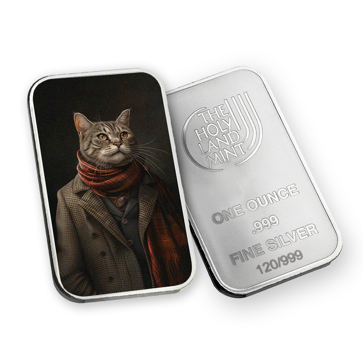 William - Human Cats - 1 oz Silver .999 Colorized Bar (Limited Edition)