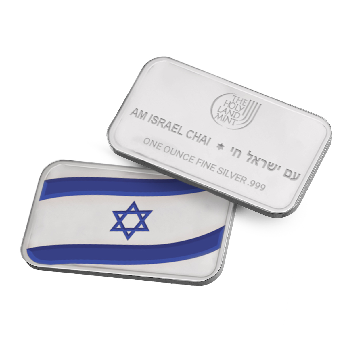 AM ISRAEL CHAI -  1 oz Silver .999 Colorized Bar (Limited Edition)