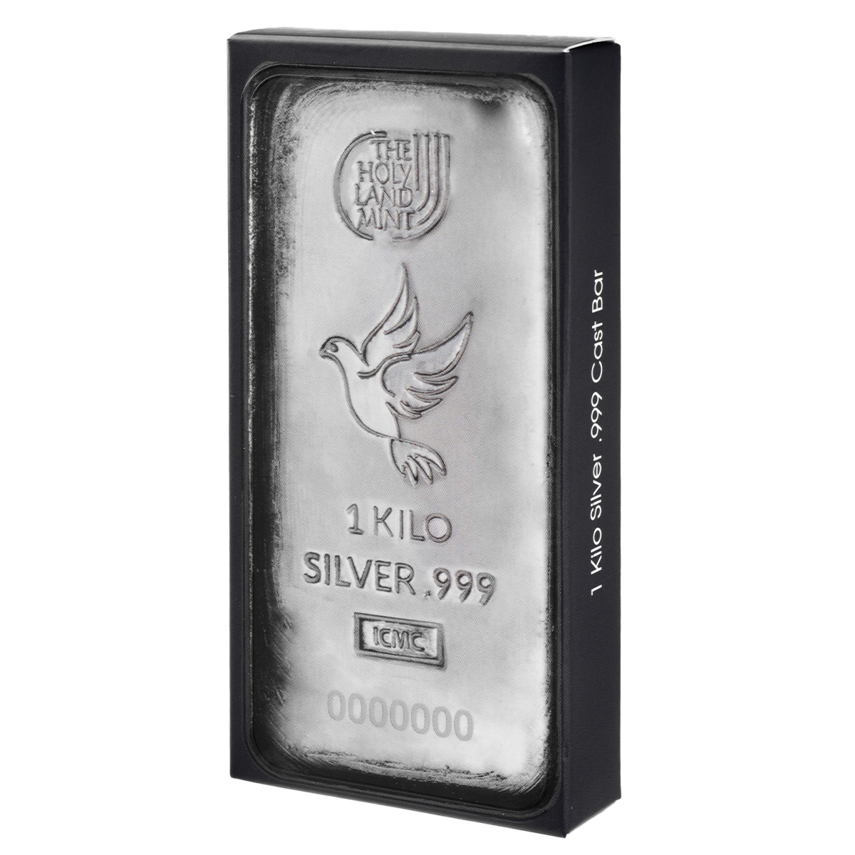 1 Kilo Silver Cast Bar - Dove of Peace