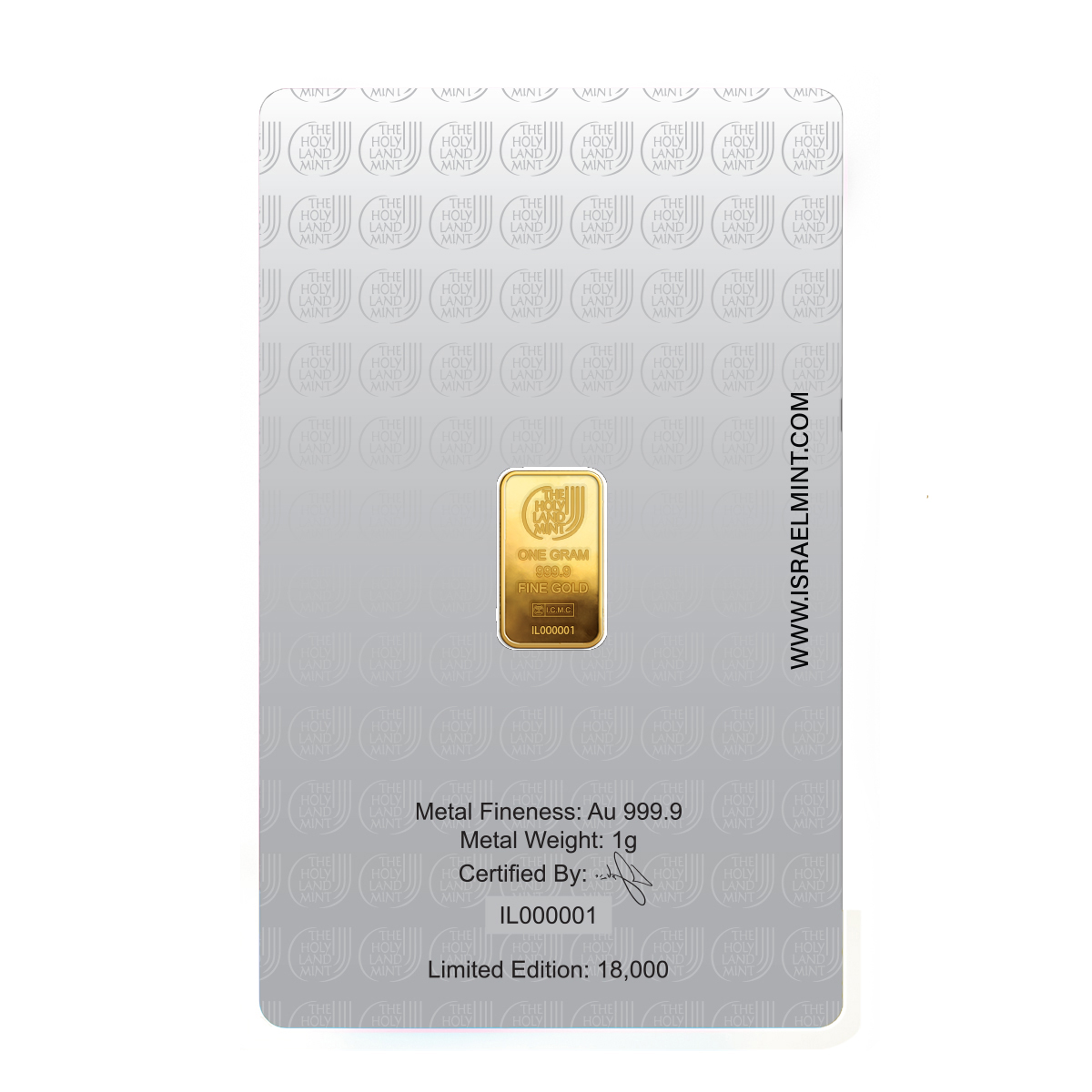 1 gram Gold Bar - Am Israel Chai
