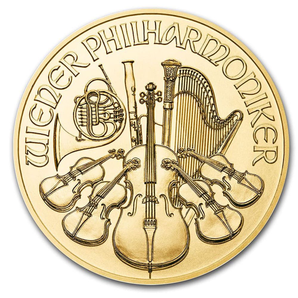 オーストリア・フィルハーモニー金コイン：1オンス