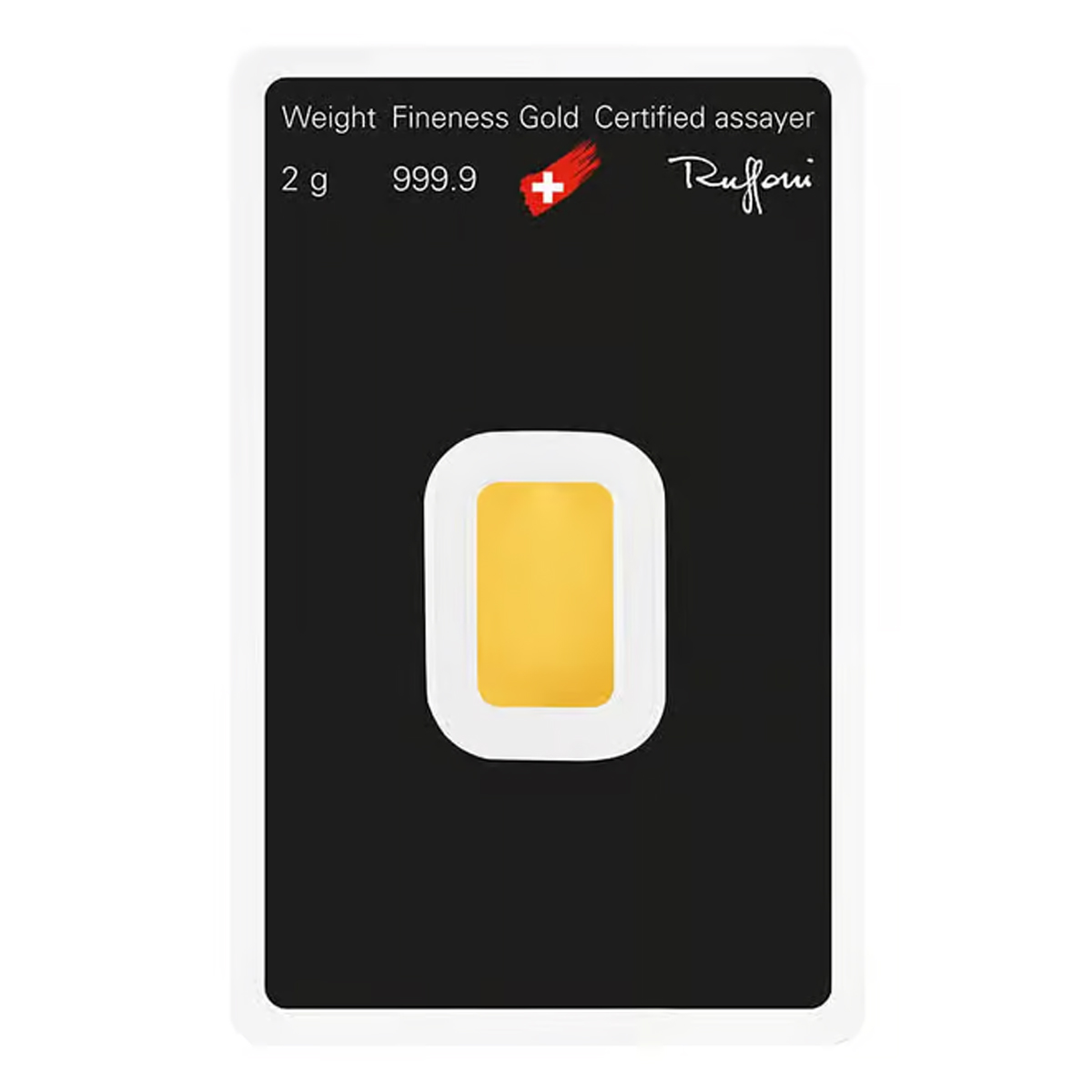 2 grams Gold Bar - Argor-Heraeus