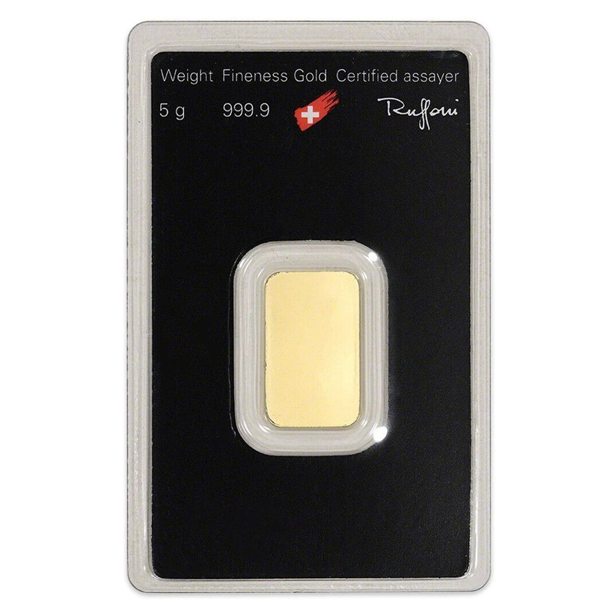 5 grams Gold Bar - Argor-Heraeus