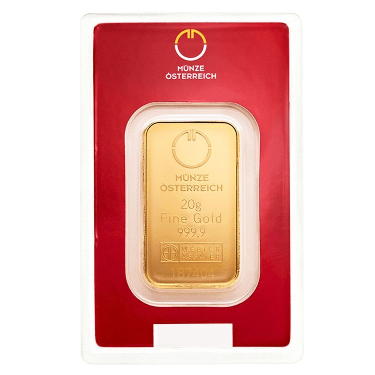 20 grams Gold Bar - Austrian Mint