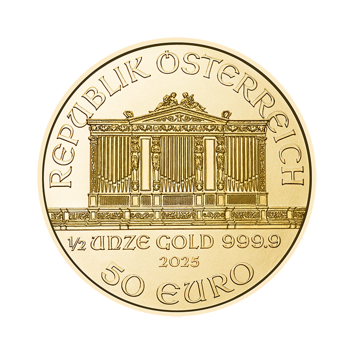 1/2 oz Gold Coin - Austrian Philharmonic 2025