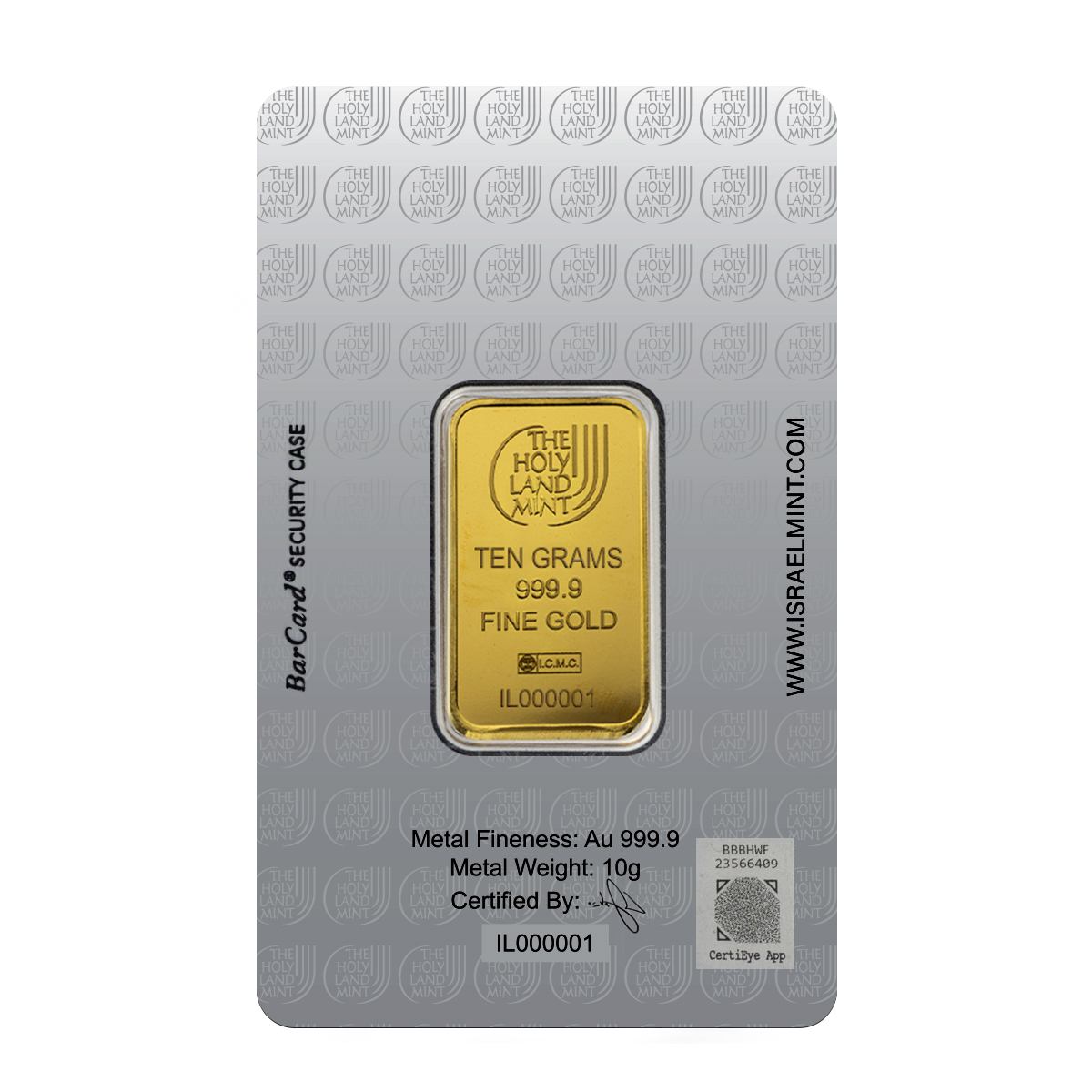 10 grams Gold Bar - Lion of Judah