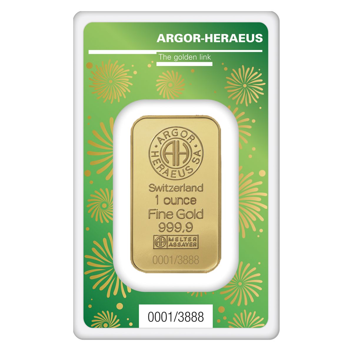 1 oz Gold Bar - Year of the Tiger 2022