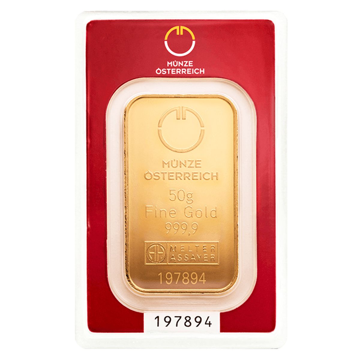 50 grams Gold Bar - Austrian Mint