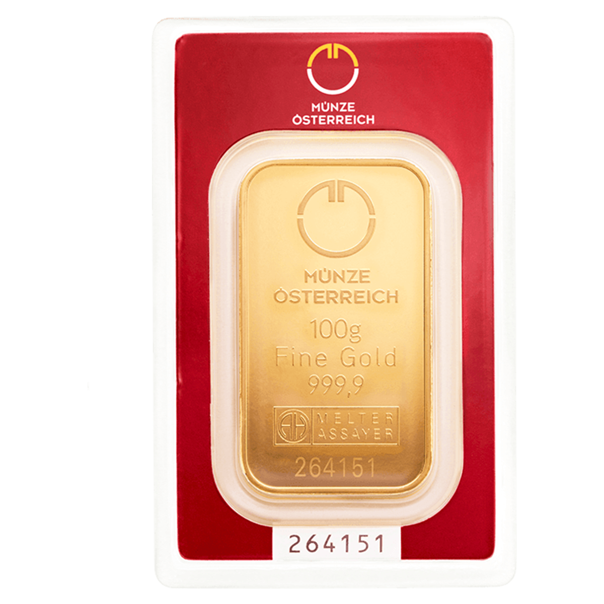 100 grams Gold Bar - Austrian Mint