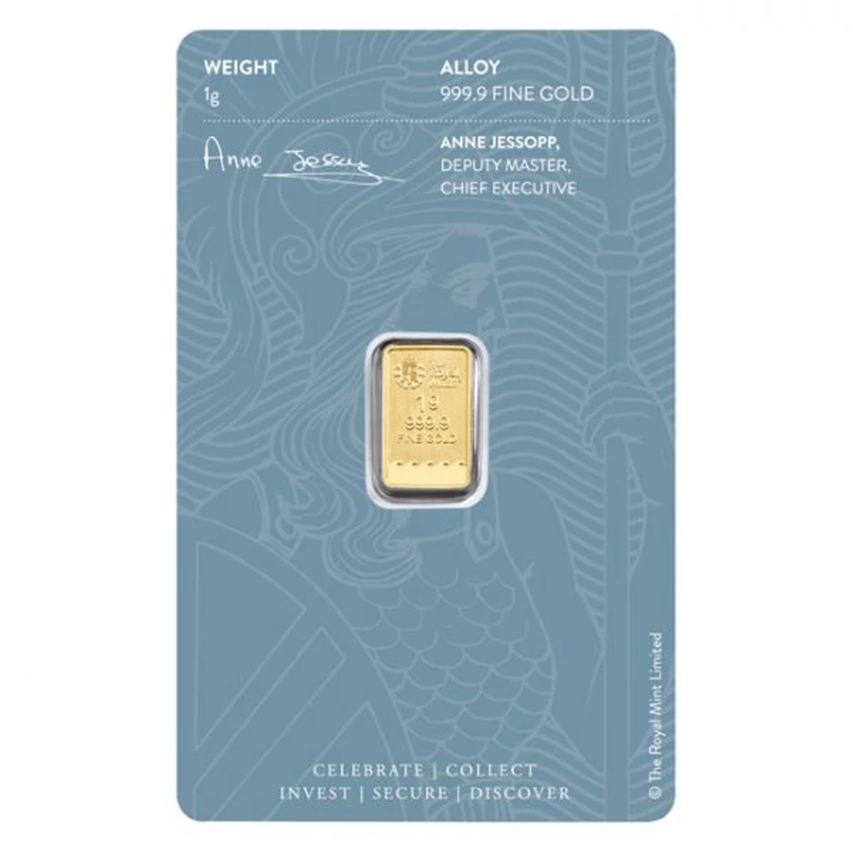 1 gram Gold Bar - Britannia