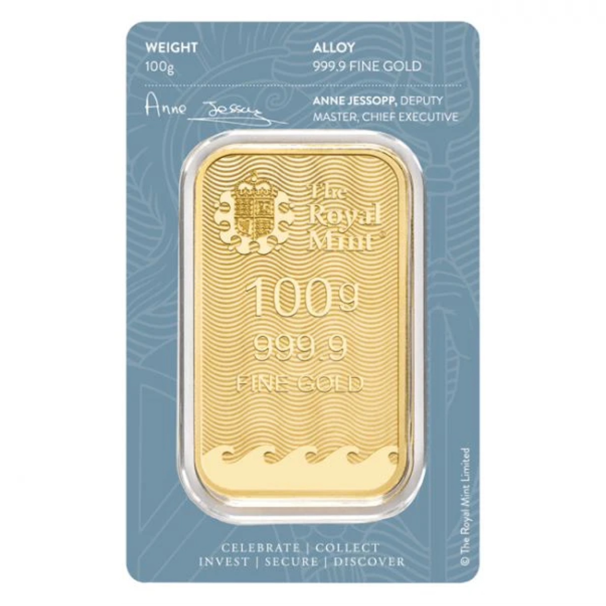 100 grams Gold bar - Lady Fortuna (Grey Packaging)