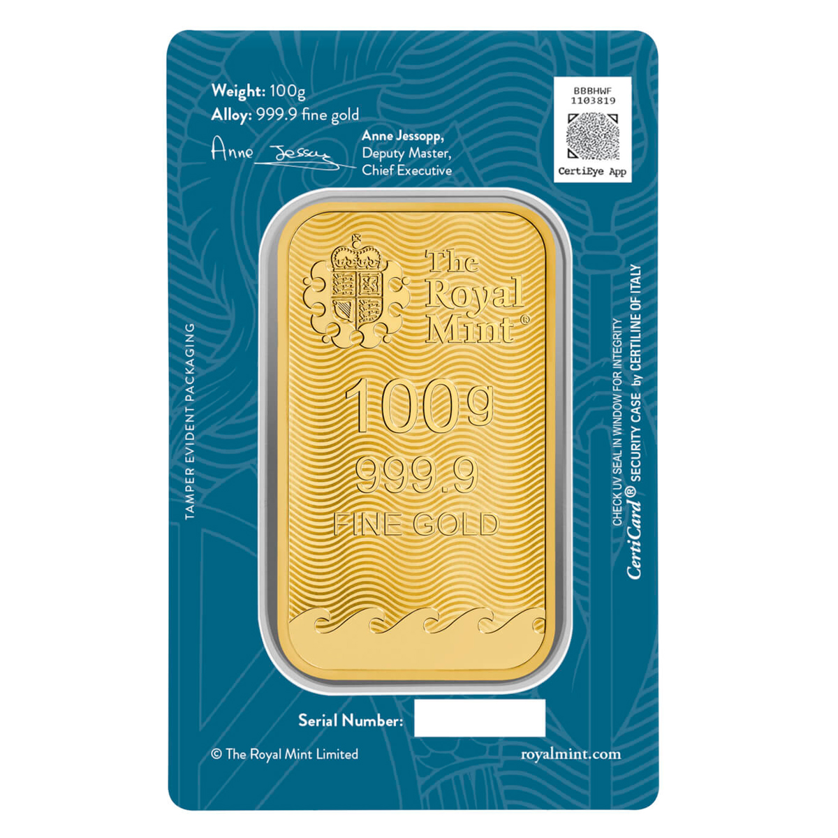 100 grams Gold Bar - Britannia