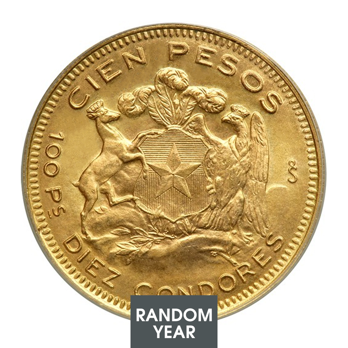 Gold Coin 100 pesos - Chile