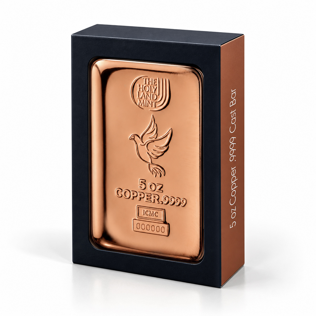 5 oz Copper Cast Bar - Dove of Peace