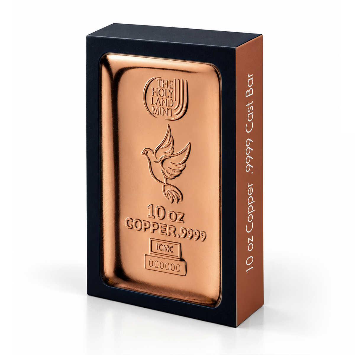 10 oz Copper Cast Bar - Dove of Peace