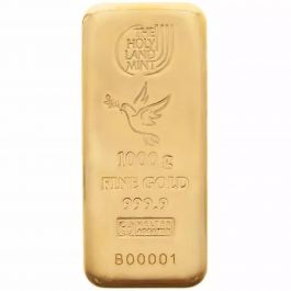 1kg、鳩の金の延べ棒