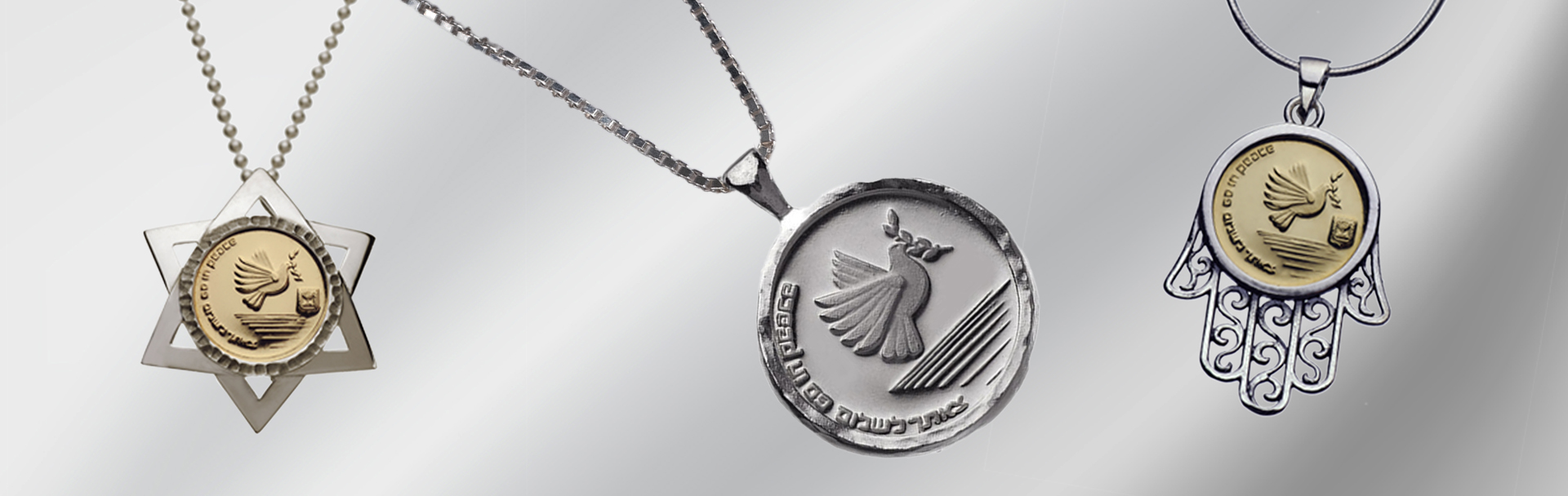 Go in Peace Adillion | State Medal set in 14K Gold and 925 Sterling Silver Jewelry