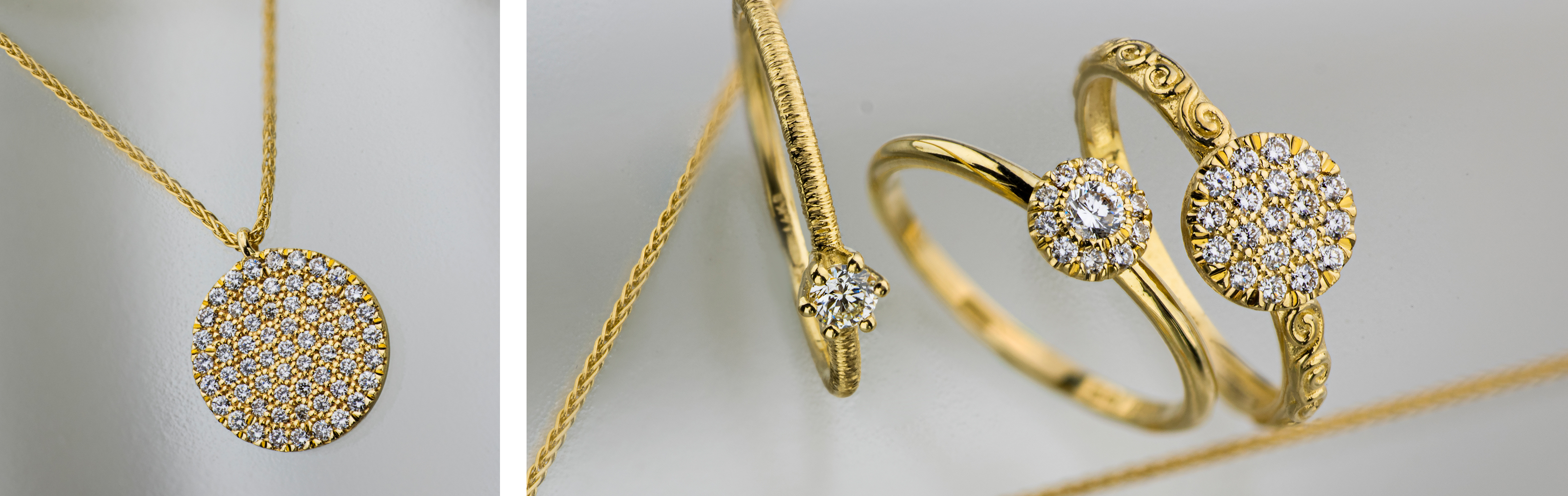 Golden Sphere Collection | 14K Gold and Diamond Jewelry