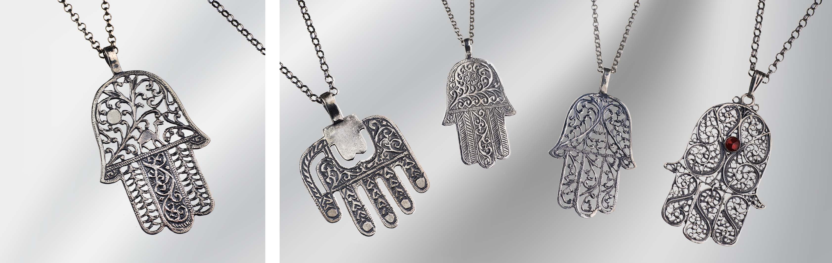 Hamsa Hamsa Hamsa Collection | Handmade 925 Sterling Silver Filigree Jewelry