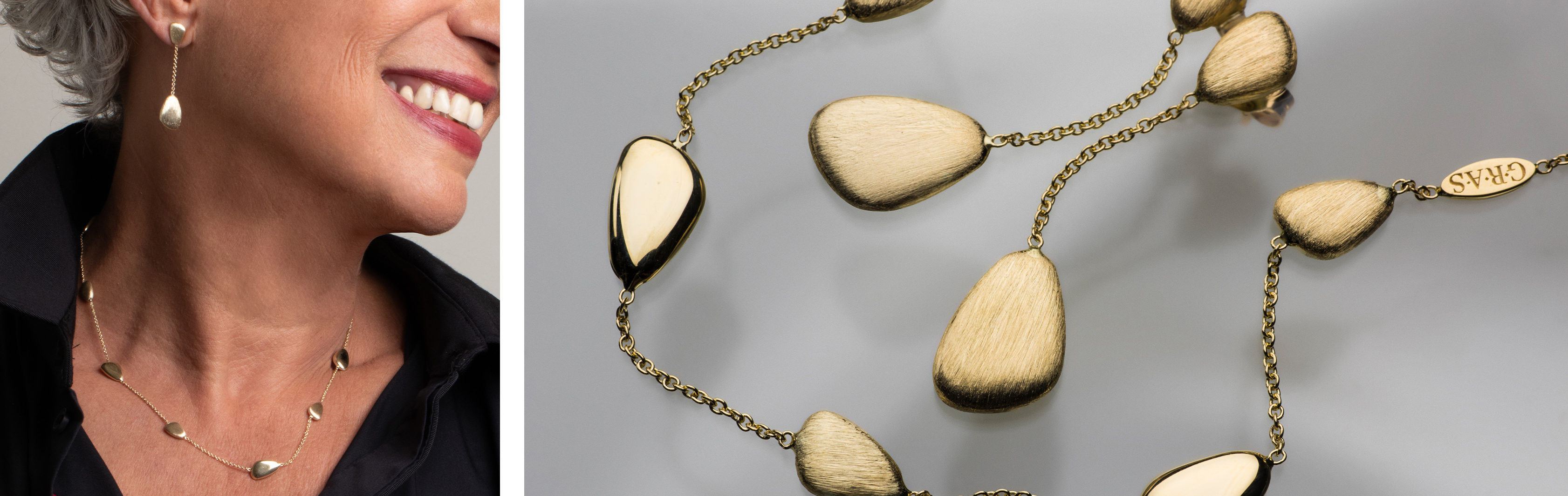 Golden Flakes Collection | 14K Matte Gold Jewelry